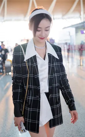 袁姗姗复古时尚机场街拍图片_5