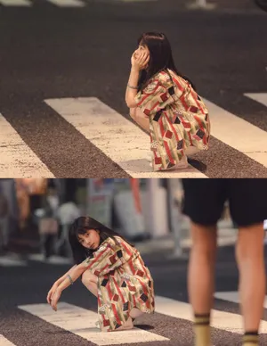 谭松韵王紫璇日本街拍照图片_3