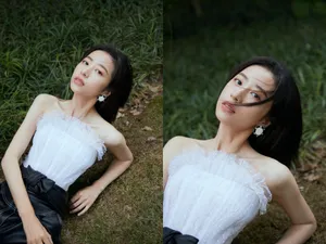 周雨彤黑白配酷美写真图片_2