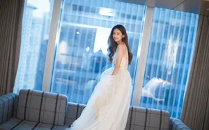 颖儿仙气唯美白裙写真图片_1