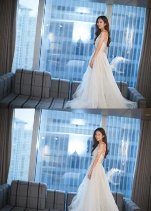 颖儿仙气唯美白裙写真图片_4