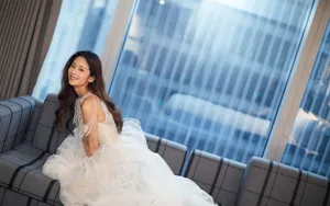 颖儿仙气唯美白裙写真图片_5
