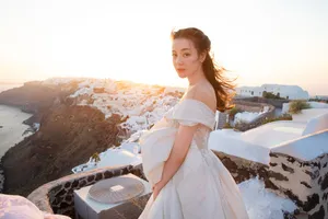 迪丽热巴唯美迷人婚纱写真图片_3