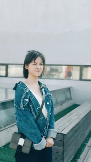 沈月清新甜美街拍图片_3