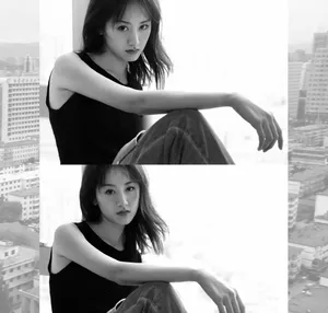 袁冰妍性感黑白光影写真图片_1