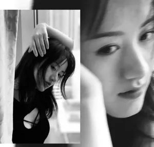 袁冰妍性感黑白光影写真图片_5