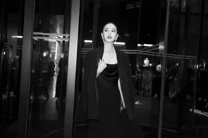 佟丽娅吊带黑裙性感优雅写真图片_7
