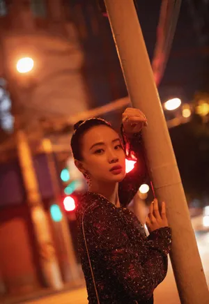 李梦复古刺绣裙优雅写真图片_6