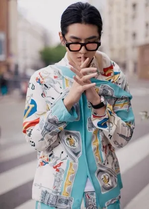吴亦凡帅气男模风街拍写真图片_4