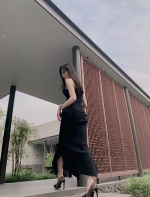 汤晶媚清新秀丽街拍图片_3