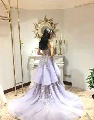 刘丁菡紫色礼服性感活动照图片_3
