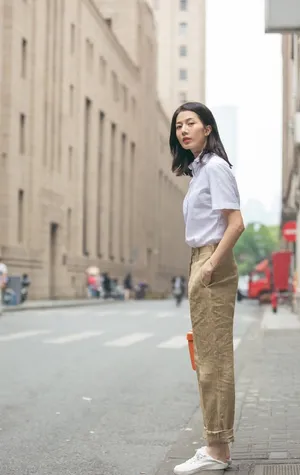彭杨清新休闲时尚街拍图片_7