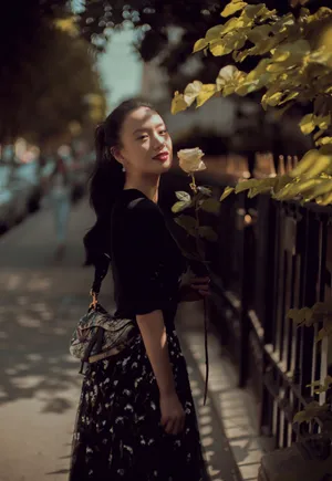 李梦古典优雅街拍图片_4