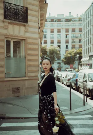 李梦古典优雅街拍图片_8