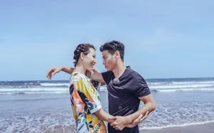 张晋蔡少芬综艺旅拍照图片