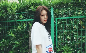 傅菁夏日清爽私服街拍图片_2