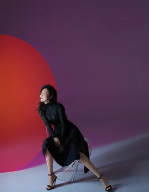 闫妮素净简洁写真图片_2