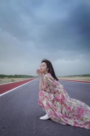 景甜清新公路写真图片_7