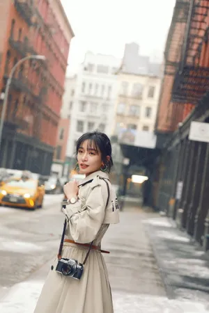 施诗清新唯美街拍图片_5