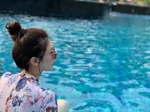 江疏影三亚性感泳装照图片