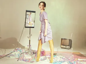 古力娜扎春日暖色时尚写真图片_3