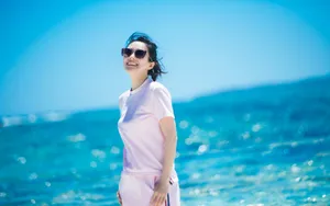 章子怡海边性感魅力写真图片_6