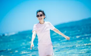 章子怡海边性感魅力写真图片_7