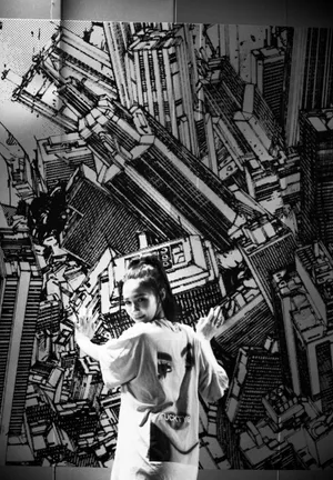 菊麟黑白时尚写真图片_1