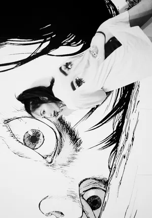 菊麟黑白时尚写真图片_3