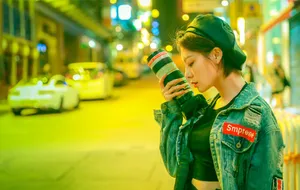 王汀复古个性时尚街拍图片_4