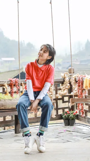 张子枫《向往的生活》清新剧照图片_2