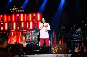 张靓颖朦胧光影舞台照图片_8