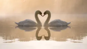 美丽白天鹅图片壁纸_6