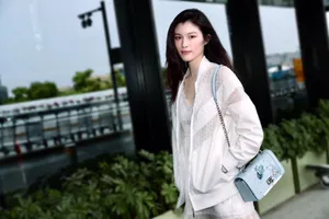 何穗性感飘逸机场图片_3