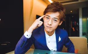 白澍蓝色西服帅气图片_10