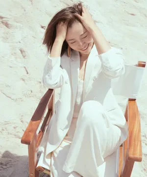 江一燕夏日清新海边写真图片_5