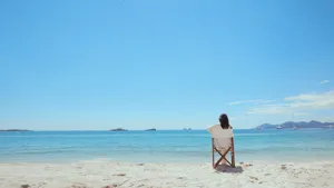 江一燕夏日清新海边写真图片_7
