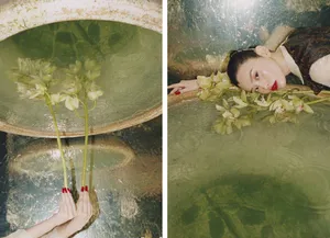 奚梦瑶性感旗袍杂志封面写真图片