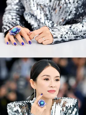 章子怡亮片长裙性感写真图片