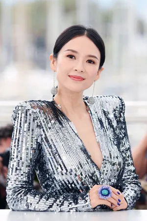 章子怡亮片长裙性感写真图片_3