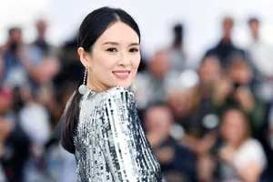 章子怡亮片长裙性感写真图片_7