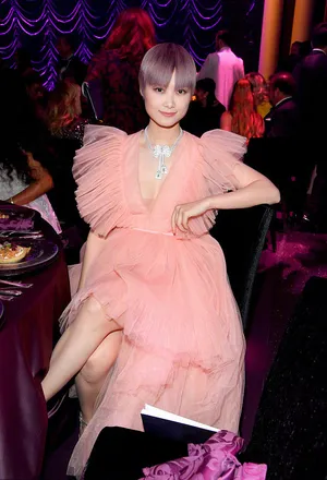 李宇春粉色蛋糕裙少女风写真图片