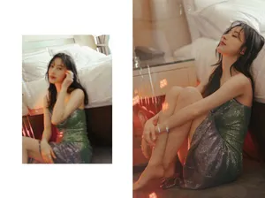 张俪性感吊带私房写真图片