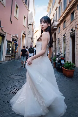 angelababy白纱礼服性感剧照图片_3