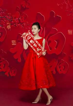 王婉娟喜庆跨年写真图片_3