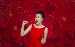王婉娟喜庆跨年写真图片_4