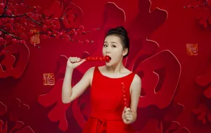 王婉娟喜庆跨年写真图片_5