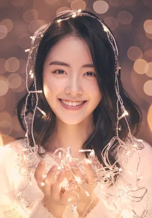章乐韵甜美梦幻冬日写真图片