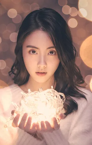 章乐韵甜美梦幻冬日写真图片_2