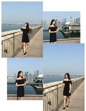 马泽涵黑色连衣裙甜美写真图片_4